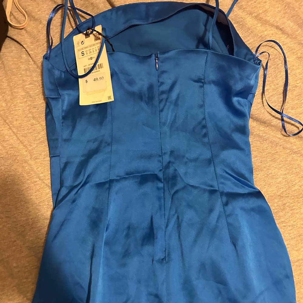 zara blue dress